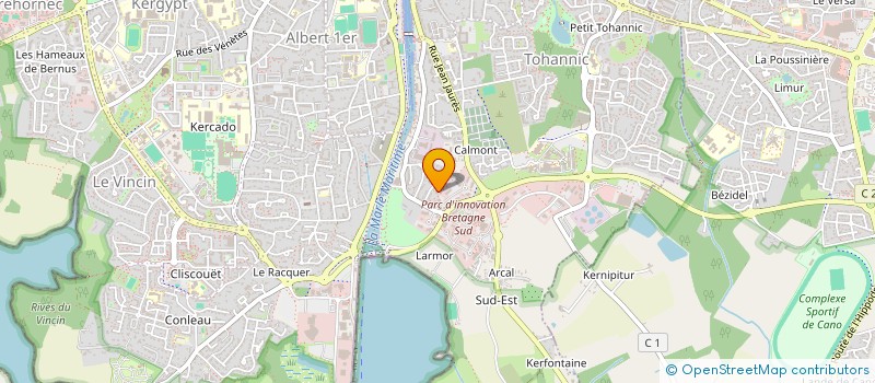 localisation de l'entreprise LES FERMETURES DU GOLFE à VANNES