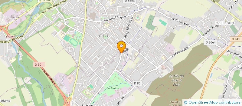 localisation de l'entreprise LES FERMETURES RESIDENTIELLES  HOUDAIN