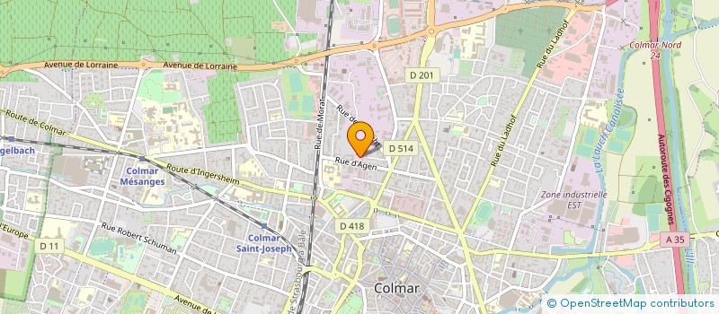 localisation de l'entreprise LES FERMETURES RITZ à COLMAR