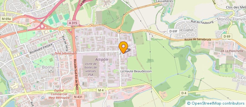 localisation de l'entreprise LES FERMIERS REUNIS à METZ