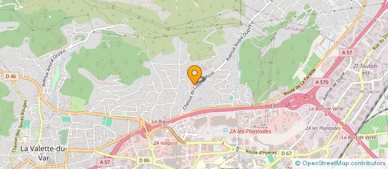 localisation de l'entreprise LES FERRAGES  LA VALETTE-DU-VAR