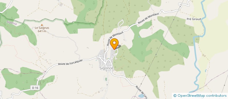 localisation de l'entreprise LES FERRAYES  SIGONCE