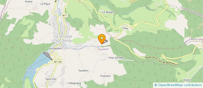 localisation de l'entreprise LES FERRURES  LA TERRASSE-SUR-DORLAY