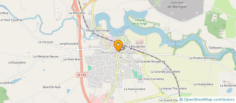 localisation de l'entreprise LES FERUS DU SPECTACLE  MARTIGNE-FERCHAUD