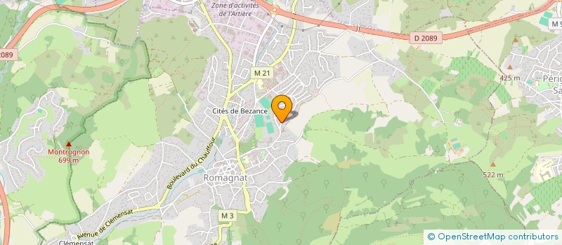 localisation de l'entreprise LES FESSOUS DE ROMAGNAT  ROMAGNAT