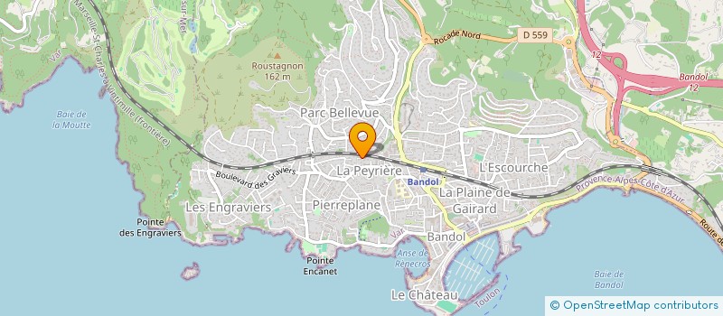 localisation de l'entreprise LES FEUILLANTINES à BANDOL