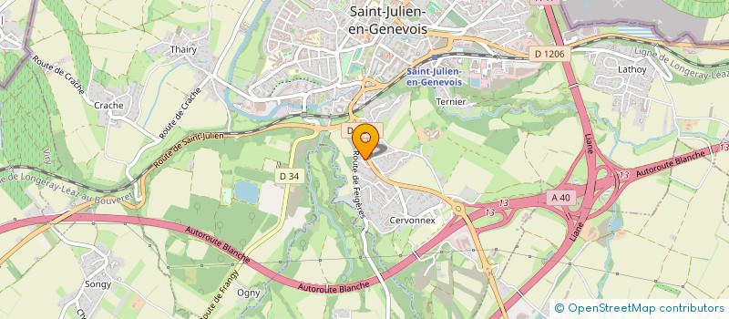 localisation de l'entreprise LES FEUILLES VERTES DU GENEVOIS  SAINT-JULIEN-EN-GENEVOIS