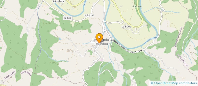 localisation de l'entreprise LES FEUILLEUSES  CALMELS-ET-LE-VIALA