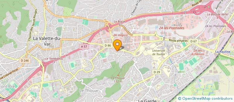 localisation de l'entreprise LES FEUX DE LA RADE à LA VALETTE-DU-VAR