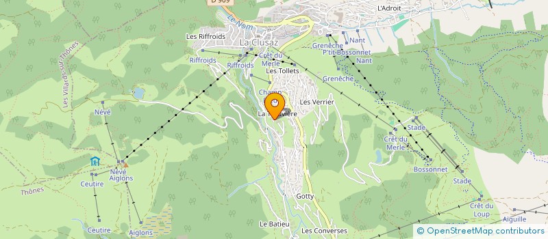 localisation de l'entreprise LES FIAUX à LA CLUSAZ