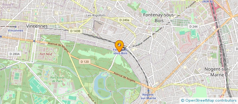 localisation de l'entreprise LES FIDEREALES HOULGATE à FONTENAY SOUS BOIS