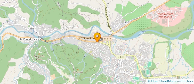 localisation de l'entreprise LES FIGUIERS  CERET