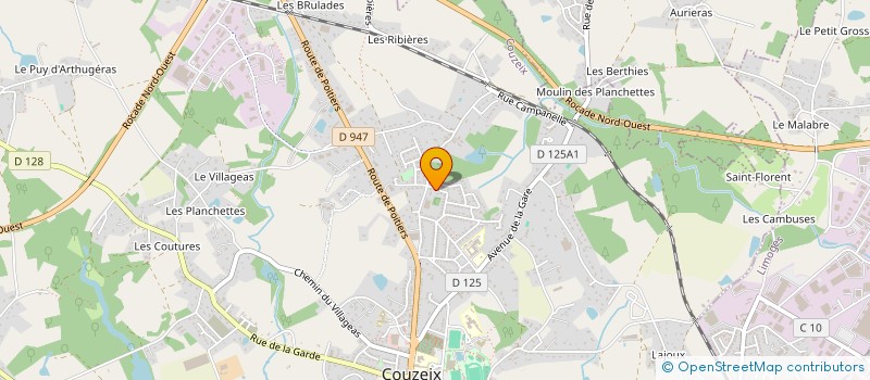 localisation de l'entreprise LES FIGUIERS B.Q.G.G à COUZEIX