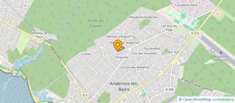 localisation de l'entreprise LES FILLES  ANDERNOS-LES-BAINS