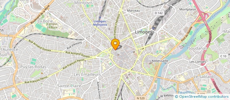 localisation de l'entreprise LES FILLES à LIMOGES