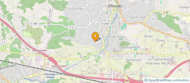 localisation de l'entreprise LES FILLES D'APOLLINE à OLLIOULES