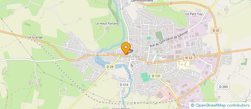 localisation de l'entreprise LES FILLES D'IS MARRY à ERNEE