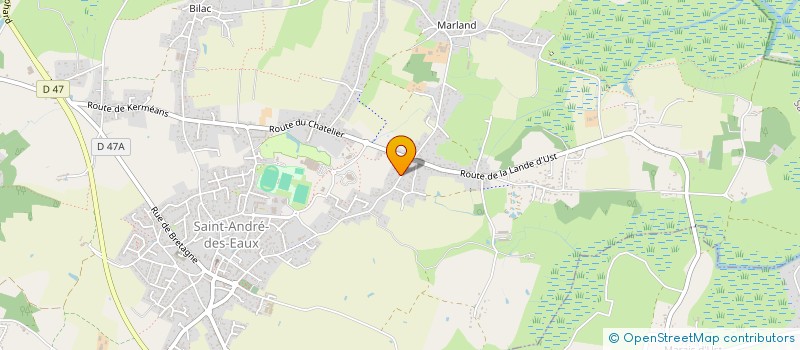 localisation de l'entreprise LES FILLES DU COUTELIER  SAINT-ANDRE-DES-EAUX