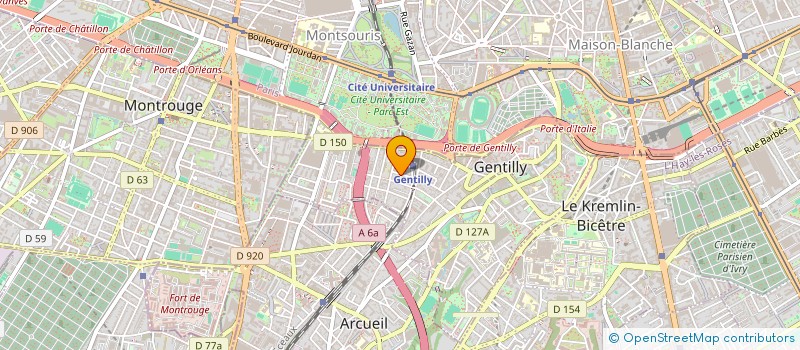 localisation de l'entreprise LES FILMS D'AUJOURD'HUI à GENTILLY