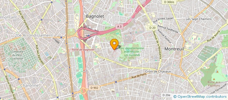 localisation de l'entreprise LES FILMS DE GUSTAVE à BAGNOLET