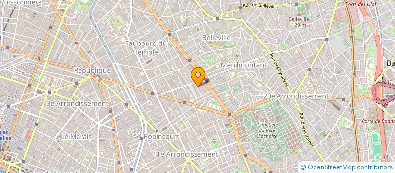 localisation de l'entreprise LES FILMS DE  L OEIL DE BICHE  PARIS 11