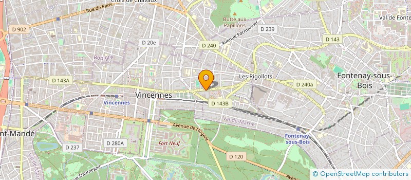 localisation de l'entreprise LES FILMS DE LA POINTE  VINCENNES