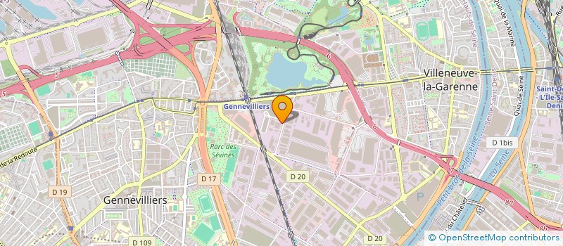 localisation de l'entreprise LES FILMS DE LA ROULOTTE  GENNEVILLIERS