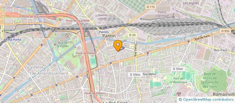 localisation de l'entreprise LES FILMS DU 19  PANTIN