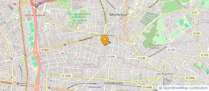 localisation de l'entreprise LES FILMS DU BOUCHON à MONTREUIL