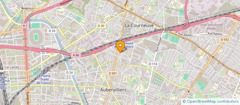 localisation de l'entreprise LES FILMS DU CADRE à LA COURNEUVE