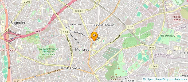localisation de l'entreprise LES FILMS DU GRO GEAI à MONTREUIL