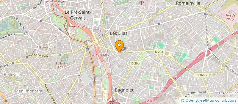 localisation de l'entreprise LES FILMS DU TELEGRAPHE  AUBERVILLIERS