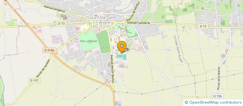 localisation de l'entreprise LES FILS DE BERLIOZ  LA COTE-SAINT-ANDRE