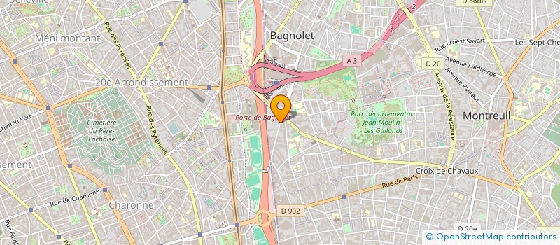 localisation de l'entreprise LES FILS DE J. GEORGE à BAGNOLET