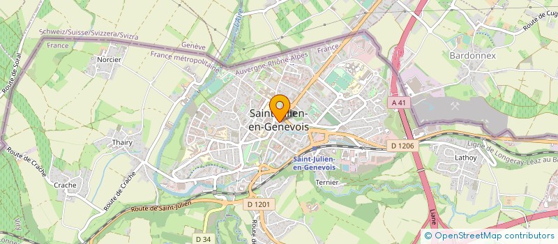 localisation de l'entreprise LES FILS DE RENE COMTE à SAINT-JULIEN-EN-GENEVOIS