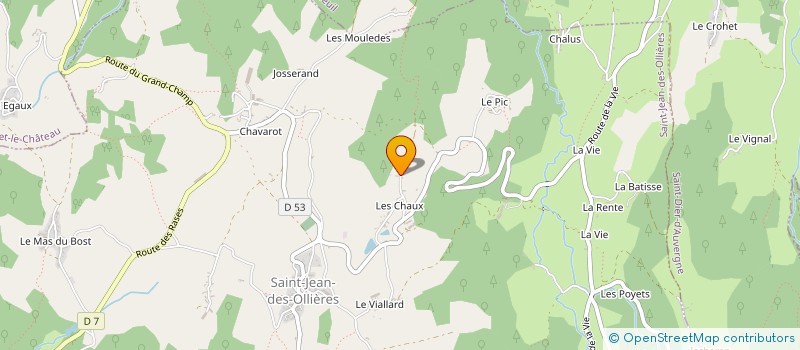 localisation de l'entreprise LES FINES HERBES  SAINT-JEAN-DES-OLLIERES