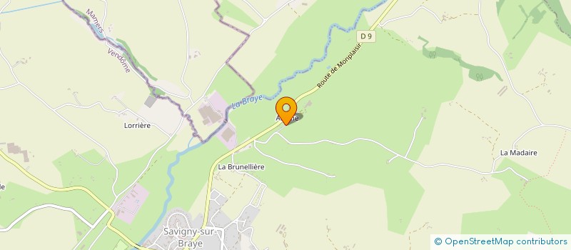localisation de l'entreprise LES FJORDS D'AUVINE à SAVIGNY-SUR-BRAYE