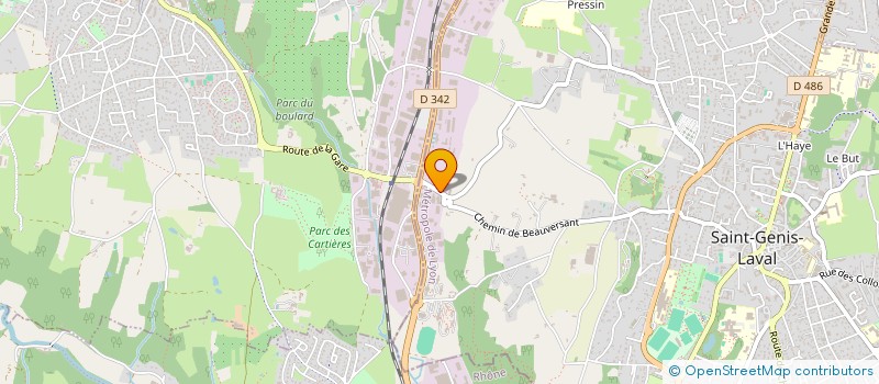 localisation de l'entreprise LES FLAMMES DE BEAUVERSANT  SAINT-GENIS-LAVAL