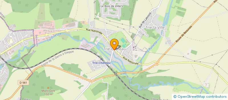 localisation de l'entreprise LES FLAMMES DE TRIE CHATEAU  TRIE-CHATEAU