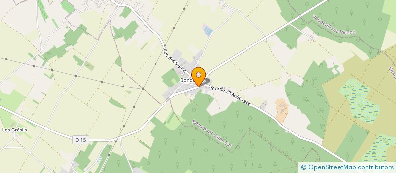 localisation de l'entreprise LES FLAMMES EN ROSE  BEAUMONT SAINT-CYR