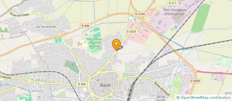 localisation de l'entreprise LES FLECHES DE GERGOVIE  RIOM