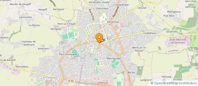 localisation de l'entreprise LES FLECHTIFS  LESNEVEN