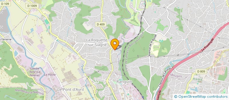 localisation de l'entreprise LES FLEURS à LA ROQUETTE-SUR-SIAGNE