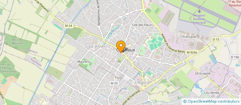 localisation de l'entreprise LES FLEURS D ANGE à CUGNAUX