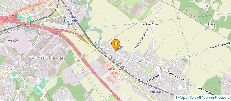 localisation de l'entreprise LES FLEURS DE CALICIE  PIERRELAYE