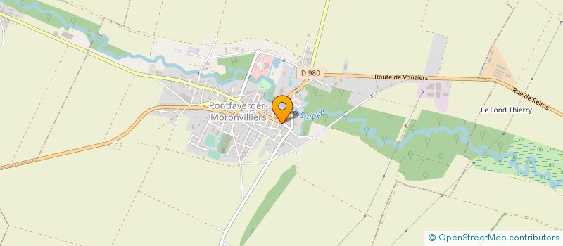 localisation de l'entreprise LES FLEURS DE CAROLINE à PONTFAVERGER-MORONVILLIERS