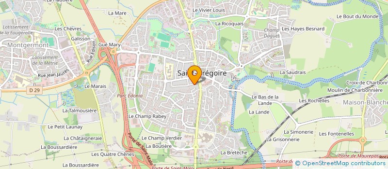 localisation de l'entreprise LES FLEURS DE FEU  SAINT-GREGOIRE