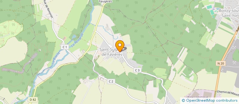 localisation de l'entreprise LES FLEURS DE GUIBEVILLE  SAINT-SULPICE-DE-FAVIERES