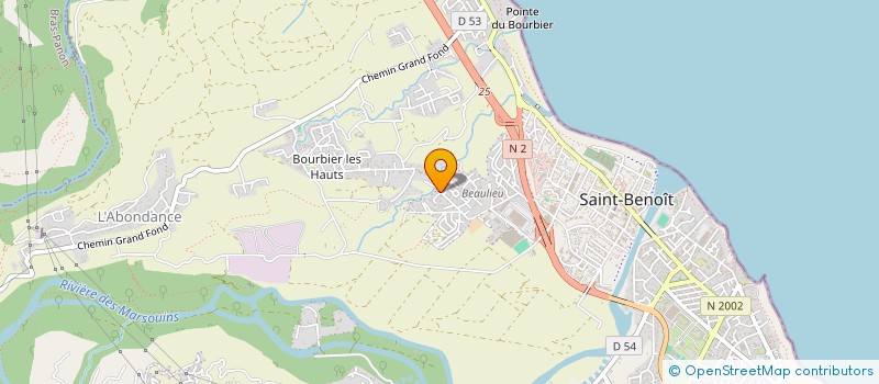 localisation de l'entreprise LES FLEURS DE L'AURORE à SAINT-BENOIT