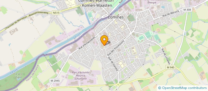 localisation de l'entreprise LES FLEURS DE LA LYS à COMINES